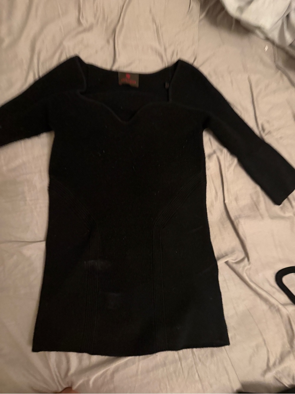 Louis Feraud Black Knit Dress